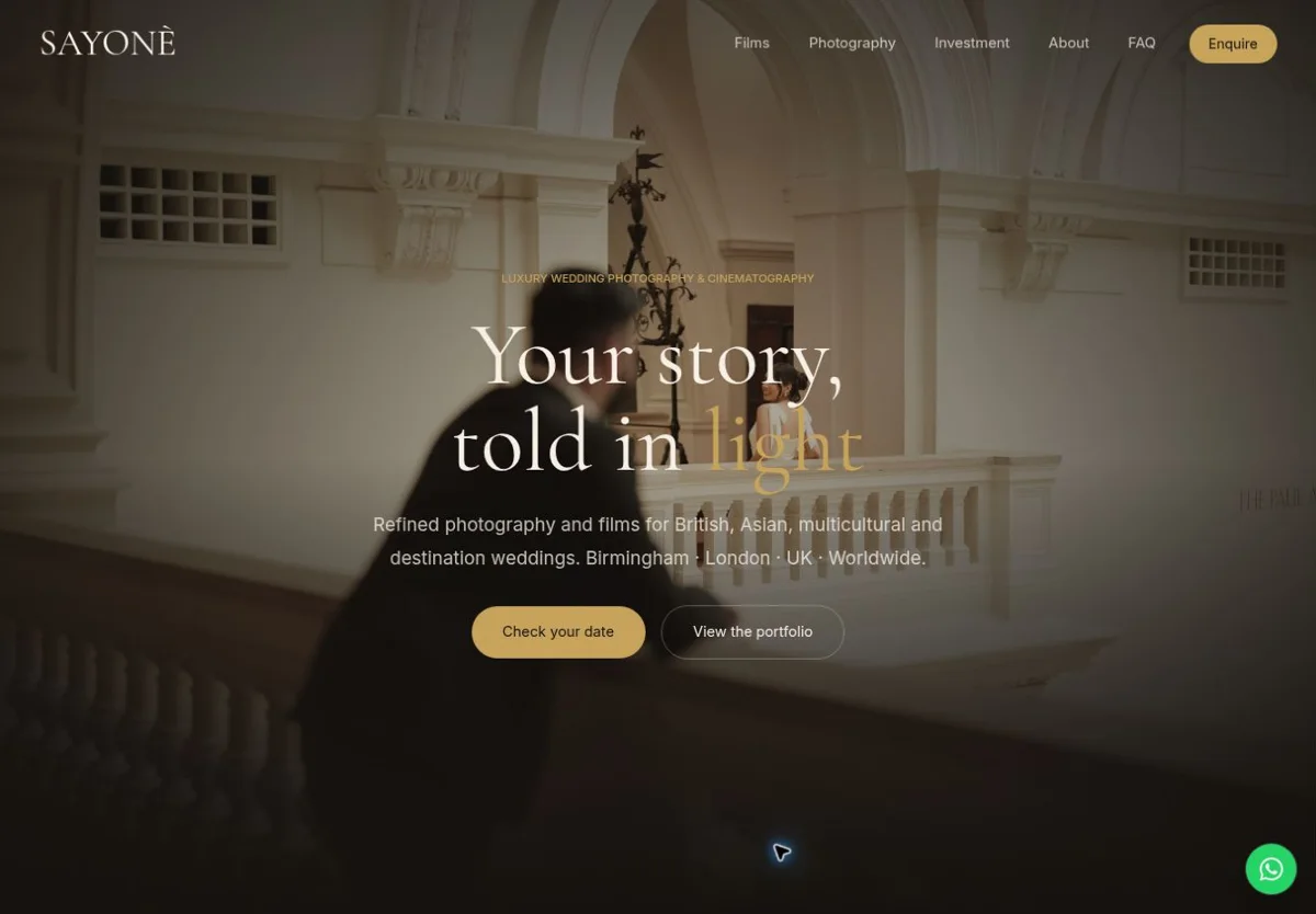 The SAYONÈ website