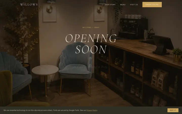 The Willows Cafe website